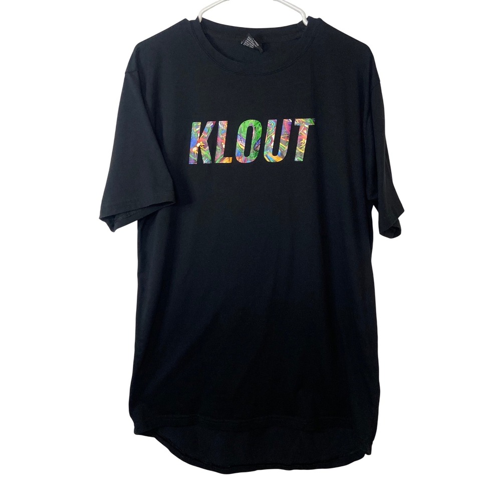 Klout PWR Men's XL Black‎ Graphic T-Shirt Multicolor Logo Streetwear Tee